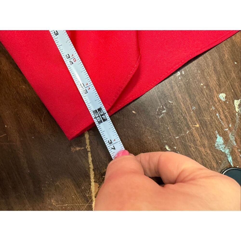 Darcy Vintage 80’s Red Dress Women’s Size Medium Prom Special Occasion Puffed Ru - Picture 11 of 11